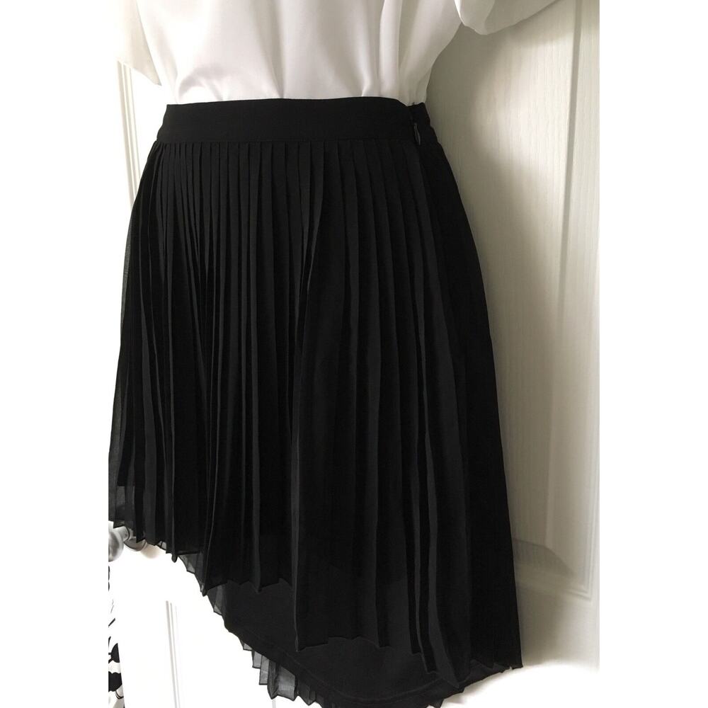American Eagle Outfitter's Skirt Size 0‎ ~ Black High Low Hem Lined Micro Pleat